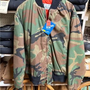 Vintage Camouflage Bomber Jacket